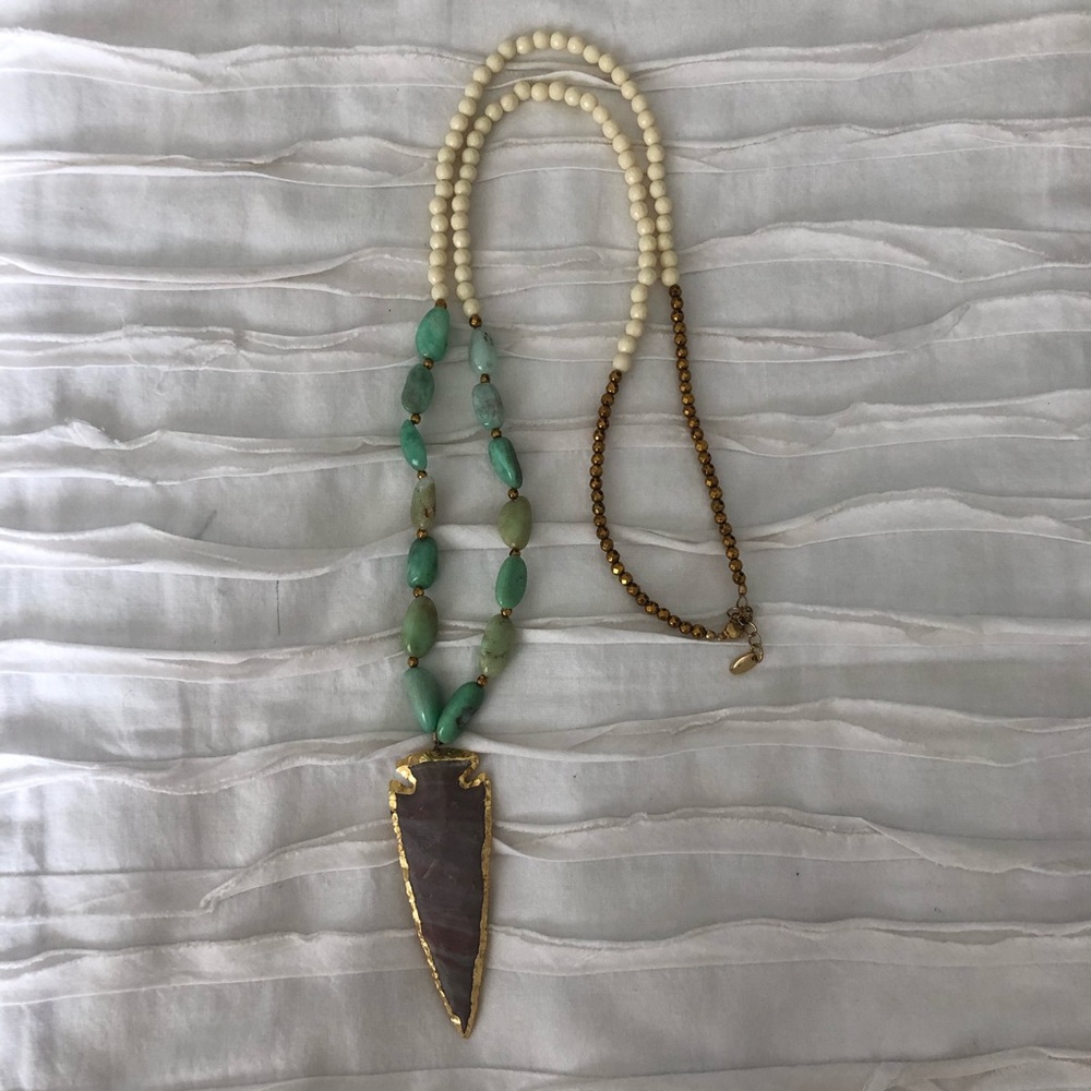 Betsy Pittard Arrowhead Beaded Pendant